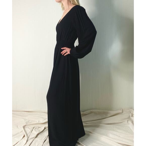 NATALIE MARTIN Black Long Sleeve Peasant Maxi Dress US MEDIUM/LARGE - Picture 5 of 14